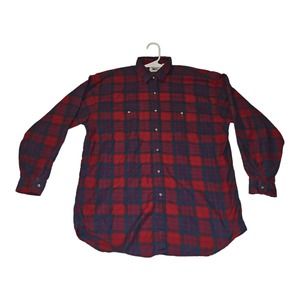 REI Button Up Shirt Large Women's Long Sleeve Check Classic Outdoors